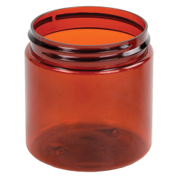 4 oz. Amber PET Straight Sided Jar with 58/400 Neck (Cap Sold Separately)